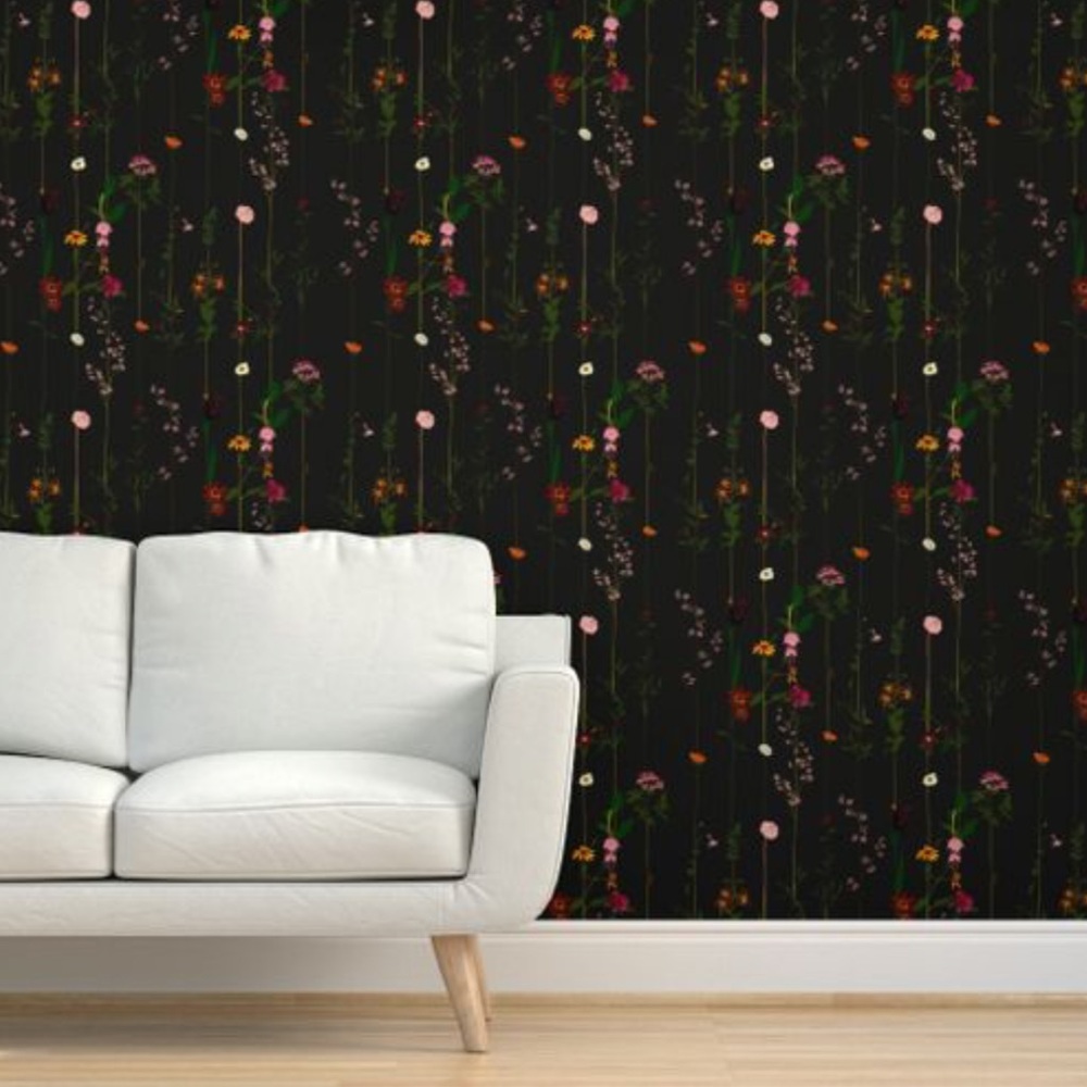 Floral wallpaper (4) - Prepasted Removable Smooth